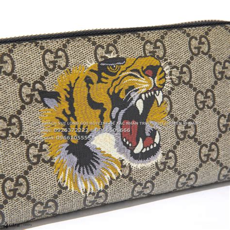 gucci tiger embossed wallet|Gucci tiger print wallet.